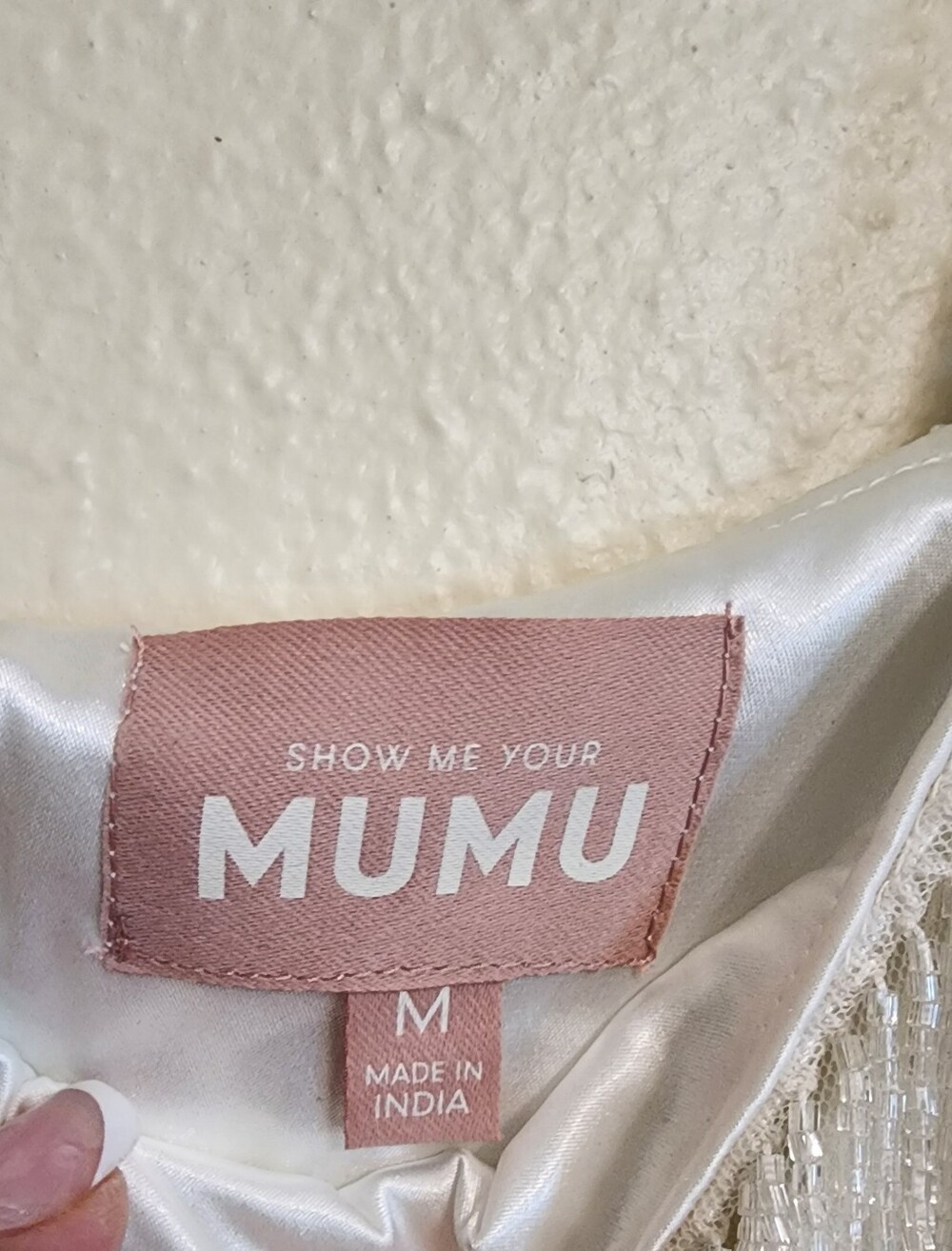 Show Me Your MuMu White Beaded Fringe Crop Top - Picture 9 of 9